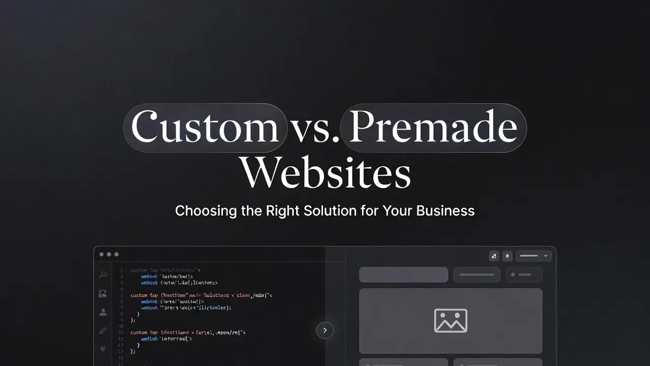 Custom vs. Premade Websites: Choosing the Right Solution for Your Business